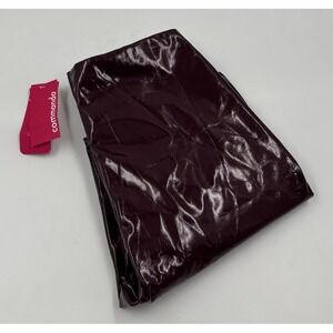 NWT Commando Women's M Burgundy Faux Patent Leather High-Waisted Leggings